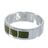 Sterling Silver And Turquoise Inlay Jewelry Ring Size 7-3/4 VX58425